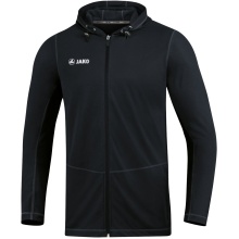 JAKO Laufjacke (Full-Zip Kapuzenjacke) Run 2.0 schwarz Kinder