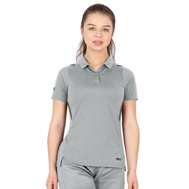 JAKO Sport-Polo Challenge (Polyester-Stretch-Jersey) hellgrau/meliert Damen