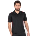 JAKO Sport-Polo Challenge (Polyester-Stretch-Jersey) schwarzmeliert/rot Herren