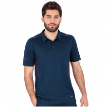 JAKO Sport-Polo Challenge (Polyester-Stretch-Jersey) marinemeliert/bordeaux Herren