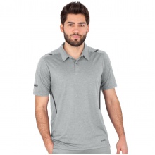 JAKO Sport-Polo Challenge (Polyester-Stretch-Jersey) hellgrau/meliert Herren