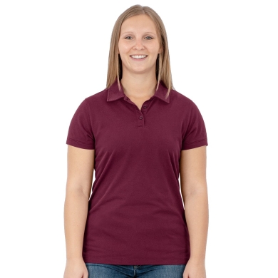 JAKO Freizeit-Polo Doubletex (Polyester/Baumwolle) weinrot Damen