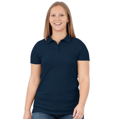 JAKO Sport-Polo Organic Stretch (Bio-Baumwolle) marineblau Damen