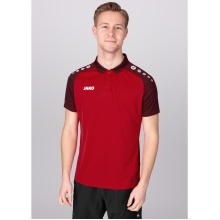 JAKO Sport-Polo Performance (Polyester-Micro-Mesh, atmungsaktiv, schnelltrocknend) rot/schwarz Herren