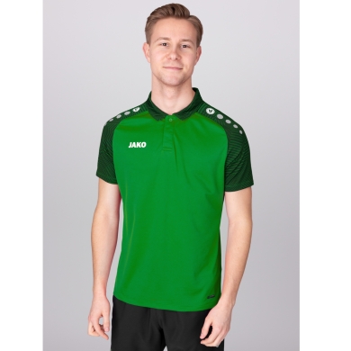 JAKO Sport-Polo Performance (Polyester-Micro-Mesh, atmungsaktiv, schnelltrocknend) grün/schwarz Herren