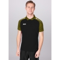 JAKO Sport-Polo Performance (Polyester-Micro-Mesh, atmungsaktiv, schnelltrocknend) schwarz/gelb Herren