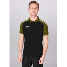 JAKO Sport-Polo Performance (Polyester-Micro-Mesh, atmungsaktiv, schnelltrocknend) schwarz/gelb Herren