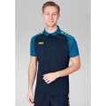 JAKO Sport-Polo Performance (Polyester-Micro-Mesh, atmungsaktiv, schnelltrocknend) marineblau/hellblau Herren