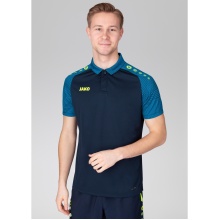 JAKO Sport-Polo Performance (Polyester-Micro-Mesh, atmungsaktiv, schnelltrocknend) marineblau/hellblau Herren