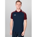 JAKO Sport-Polo Performance (Polyester-Micro-Mesh, atmungsaktiv, schnelltrocknend) marineblau/rot Herren