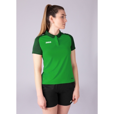 JAKO Sport-Polo Performance (Polyester-Micro-Mesh, atmungsaktiv, schnelltrocknend) grün/schwarz Damen