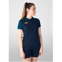 JAKO Sport-Polo Performance (Polyester-Micro-Mesh, atmungsaktiv, schnelltrocknend) marineblau/hellblau Damen