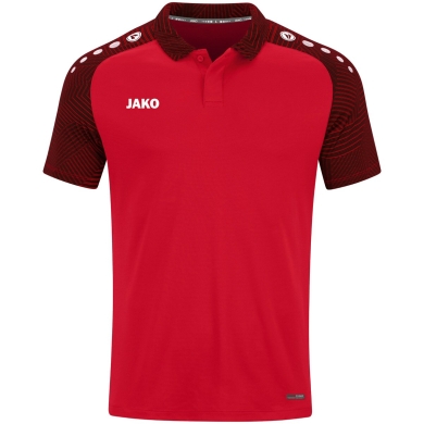 JAKO Sport-Polo Performance (atmungsaktiv, schnelltrocknend) rot/schwarz Kinder