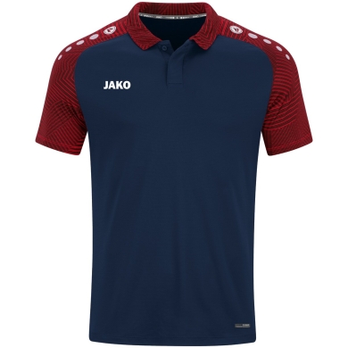 JAKO Sport-Polo Performance (atmungsaktiv, schnelltrocknend) marineblau/rot Kinder