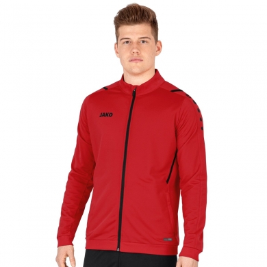 JAKO Polyesterjacke Challenge - Seitentaschen, moderner Look - rot Herren