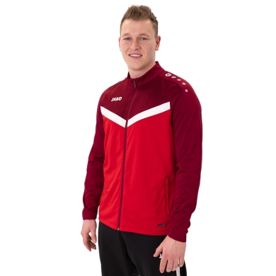 JAKO Polyesterjacke Iconic (100% rec. Polyester) rot/weinrot Herren