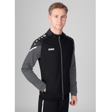 JAKO Polyesterjacke Performance (Matt-Polyester-Tricot) schwarz/anthrazitgrau Herren