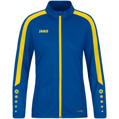 JAKO Polyesterjacke Power (100% rec. Polyester) royalblau/gelb Damen