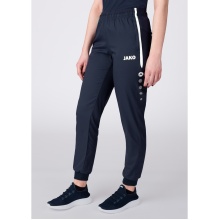 JAKO Präsentationshose Allround (Polyester, Beinabschluss mit Ripp) lang marineblau Damen