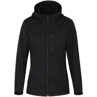 JAKO Softshelljacke Premium (Kapuze, wind- und wasserabweisend) schwarz Damen