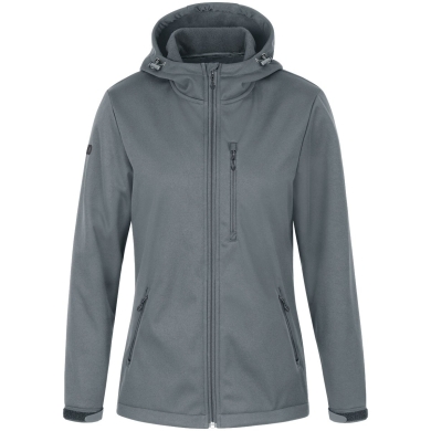 JAKO Softshelljacke Premium (Kapuze, wind- und wasserabweisend) dunkelgrau Damen