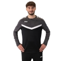 JAKO Sport-Langarmshirt Sweat Iconic (Polyester-Stretch-Fleece) schwarz/anthrazitgrau Herren