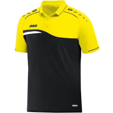 JAKO Sport-Polo Competition 2.0 (100% Polyester) schwarz/gelb Kinder