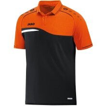 JAKO Sport-Polo Competition 2.0 (100% Polyester) schwarz/orange Kinder