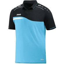 JAKO Sport-Polo Competition 2.0 (100% Polyester) aquablau/schwarz Kinder