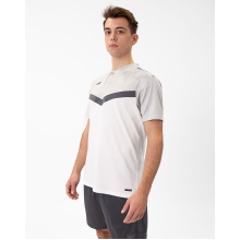 JAKO Sport-Polo Iconic (Polyester-Micro-Mesh) weiss/grau/anthrazitgrau Herren