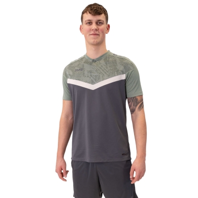 JAKO Sport-Polo Iconic (Polyester-Micro-Mesh) anthrazitgrau/mintgrün Herren