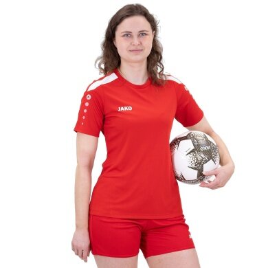 JAKO Sport-Shirt Trikot Power (Polyester-Interlock, strapazierfähig) rot Damen