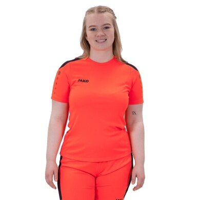 JAKO Sport-Shirt Trikot Power (Polyester-Interlock, strapazierfähig) orange/marineblau Damen