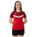 JAKO Sport-Shirt Iconic (Polyester-Micro-Mesh) rot/weinrot Damen