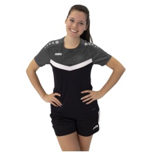 JAKO Sport-Shirt Iconic (Polyester-Micro-Mesh) schwarz/anthrazitgrau Damen