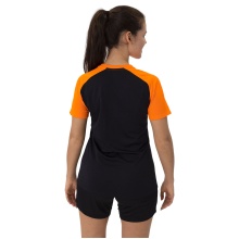 JAKO Sport-Shirt Iconic (Polyester-Micro-Mesh) schwarz/neonorange Damen