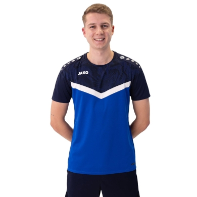 JAKO Sport-Tshirt Iconic (Polyester-Micro-Mesh) royalblau/marineblau Herren