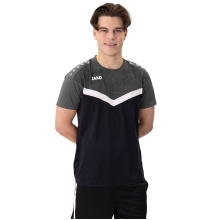 JAKO Sport-Tshirt Iconic (Polyester-Micro-Mesh) schwarz/anthrazitgrau Herren