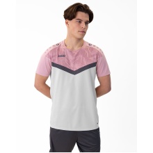 JAKO Sport-Tshirt Iconic (Polyester-Micro-Mesh) hellgrau/pink/anthrazitgrau Herren