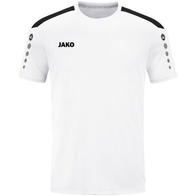 JAKO Sport-Tshirt Trikot Power (Polyester-Interlock, strapazierfähig) weiss/schwarz Kinder