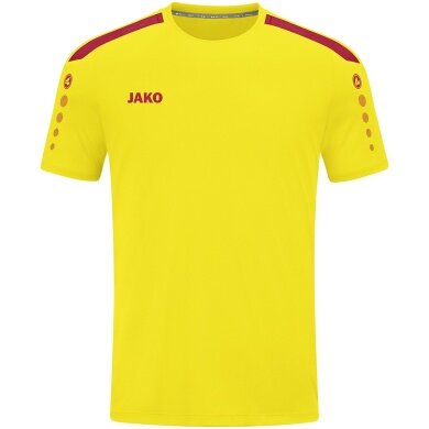 JAKO Sport-Tshirt Trikot Power (Polyester-Interlock, strapazierfähig) gelb/rot Kinder