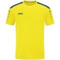 JAKO Sport-Tshirt Trikot Power (Polyester-Interlock, strapazierfähig) gelb/royalblau Kinder