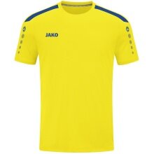 JAKO Sport-Tshirt Trikot Power (Polyester-Interlock, strapazierfähig) gelb/royalblau Kinder