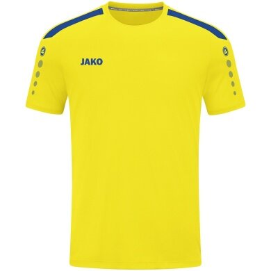 JAKO Sport-Tshirt Trikot Power (Polyester-Interlock, strapazierfähig) gelb/royalblau Kinder