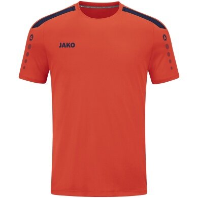 JAKO Sport-Tshirt Trikot Power (Polyester-Interlock, strapazierfähig) orange/marineblau Kinder