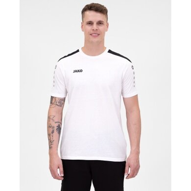 JAKO Sport-Tshirt Power (strapazierfähig, angenehmes Tragegefühl) weiss Herren