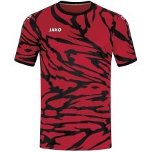 JAKO Sport-Tshirt Trikot Animal (Polyester-Interlock, angenehmes Tragegefühl) rot/schwarz Herren