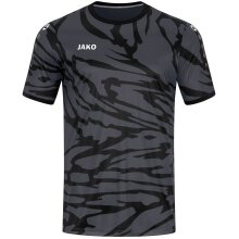 JAKO Sport-Tshirt Trikot Animal (Polyester-Interlock, angenehmes Tragegefühl) anthrazitgrau/schwarz Kinder