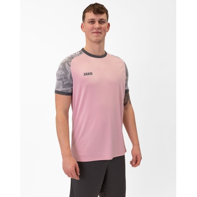 JAKO Sport-Tshirt Trikot Iconic (Polyester-Interlock) pink/hellgrau/anthrazitgrau Herren