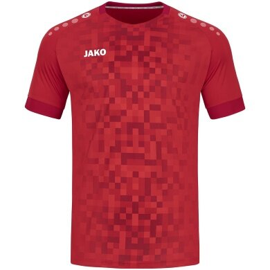 JAKO Sport-Tshirt Trikot Pixel (atmungsaktiv, schnelltrocknend) rot Kinder